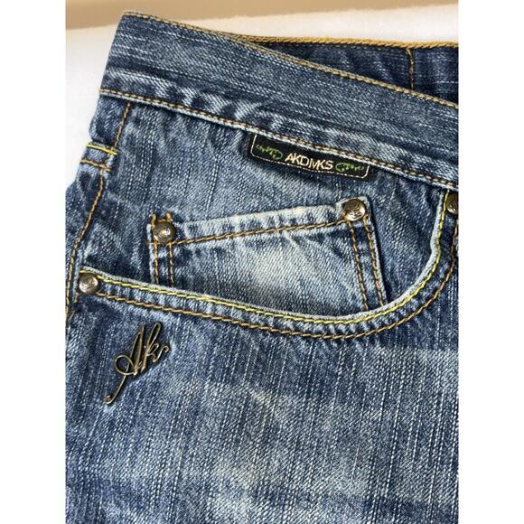 Akademiks  Dual Lion Jeans Men's 42x32 Embroidered Skater Distressed Vintage Y2K - Picture 6 of 16